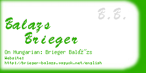 balazs brieger business card